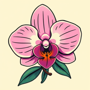 Retro 90S Orchid Tattoo