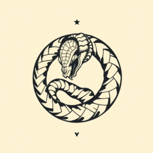 Retro 90S Ouroboros Tattoo