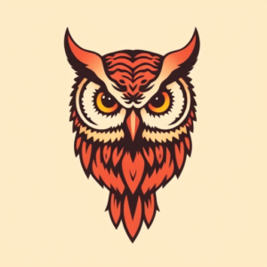 Retro 90S Owl Tattoo