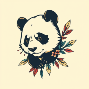 Retro 90S Panda Tattoo