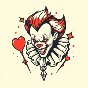 Retro 90S Pennywise Tattoo