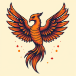 Retro 90S Phoenix Tattoo