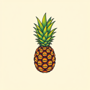 Retro 90S Pineapple Tattoo