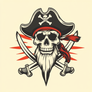 Retro 90S Pirate Tattoo