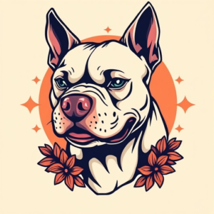 Retro 90S Pitbull Tattoo