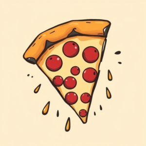 Retro 90S Pizza Tattoo