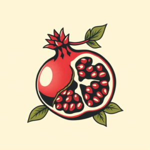 Retro 90S Pomegranate Tattoo