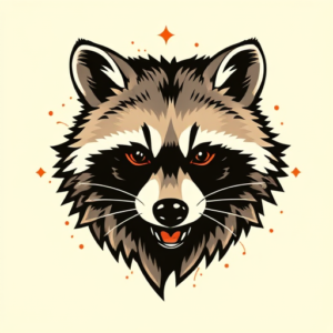 Retro 90S Raccoon Tattoo