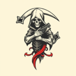 Retro 90S Reaper Tattoo