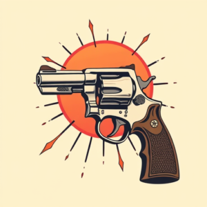 Retro 90S Revolver Tattoo