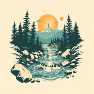 Retro 90S River Tattoo