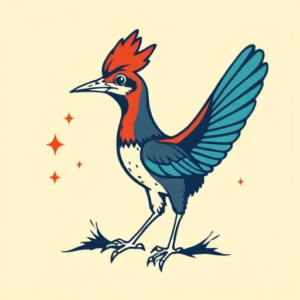 Retro 90S Roadrunner Tattoo