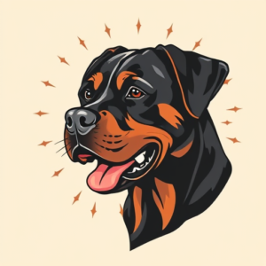 Retro 90S Rottweiler Tattoo
