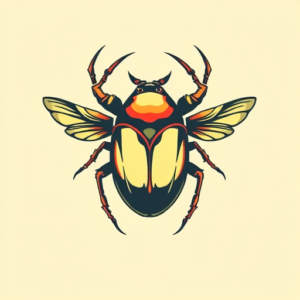 Retro 90S Scarab Tattoo