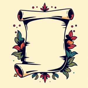 Retro 90S Scroll Tattoo