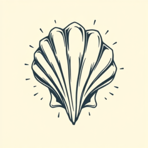 Retro 90S Seashell Tattoo