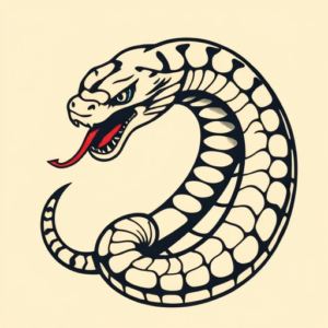 Retro 90S Serpent Tattoo