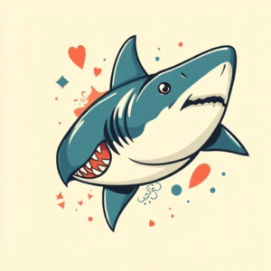 Retro 90S Shark Tattoo