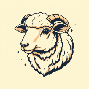 Retro 90S Sheep Tattoo