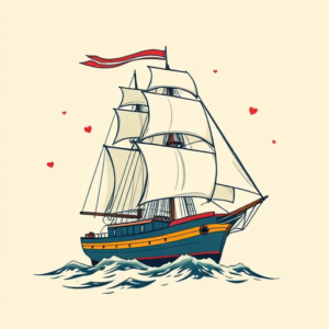 Retro 90S Ship Tattoo