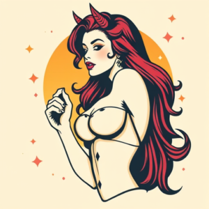 Retro 90S Siren Tattoo