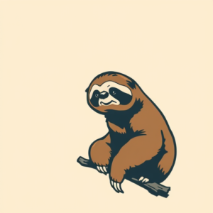 Retro 90S Sloth Tattoo