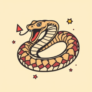 Retro 90S Snake Tattoo