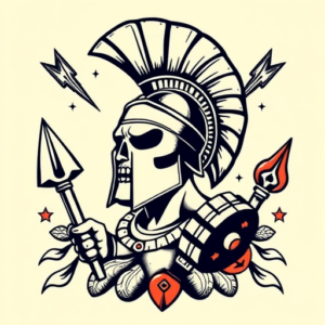 Retro 90S Spartan Tattoo