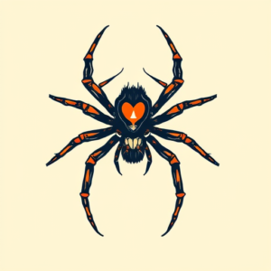 Retro 90S Spider Tattoo