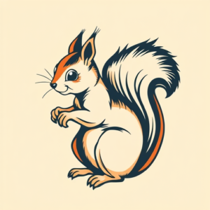 Retro 90S Squirrel Tattoo
