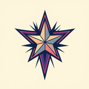 Retro 90S Star Tattoo