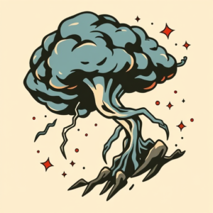 Retro 90S Storm Tattoo