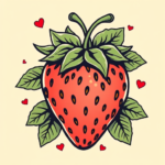 Retro 90S Strawberry Tattoo