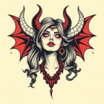 Retro 90S Succubus Tattoo