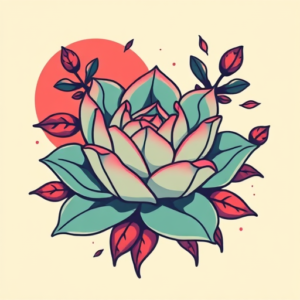 Retro 90S Succulent Tattoo
