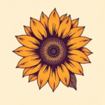 Retro 90S Sunflower Tattoo