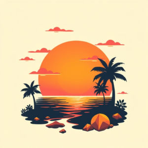 Retro 90S Sunset Tattoo