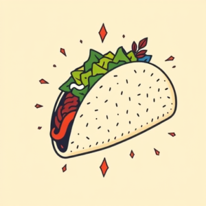 Retro 90S Taco Tattoo