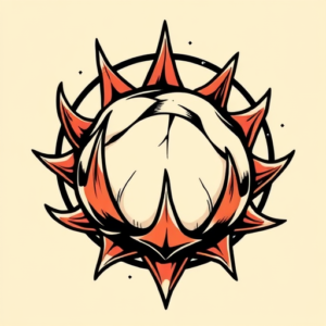 Retro 90S Thorn Tattoo