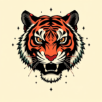 Retro 90S Tiger Tattoo