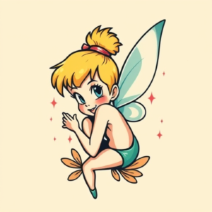 Retro 90S Tinkerbell Tattoo