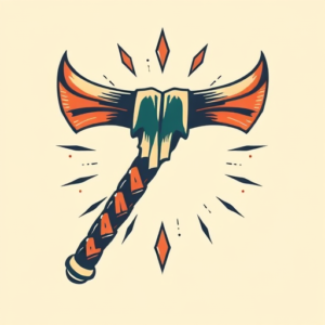 Retro 90S Tomahawk Tattoo