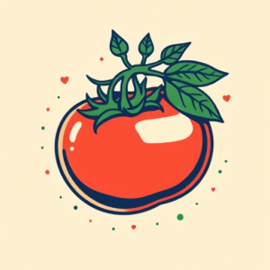 Retro 90S Tomato Tattoo
