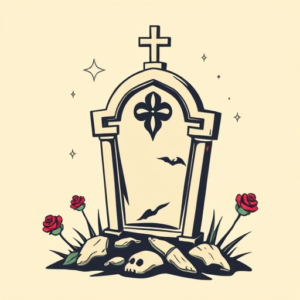 Retro 90S Tombstone Tattoo