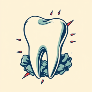 Retro 90S Tooth Tattoo