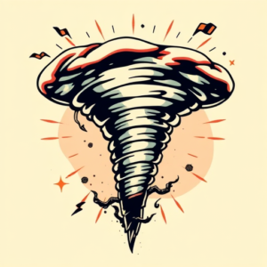 Retro 90S Tornado Tattoo