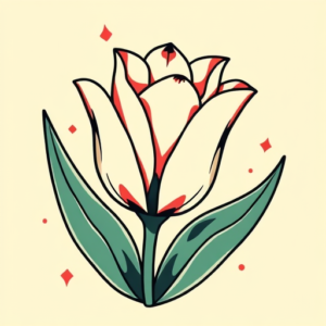 Retro 90S Tulip Tattoo