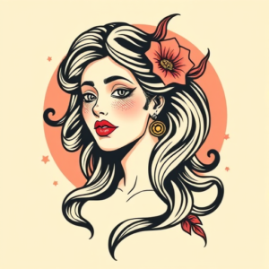 Retro 90S Venus Tattoo