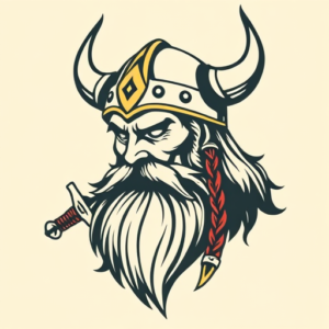 Retro 90S Viking Tattoo