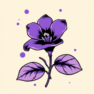 Retro 90S Violet Tattoo